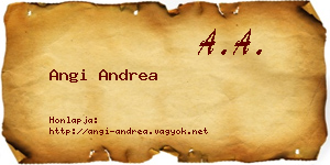 Angi Andrea névjegykártya